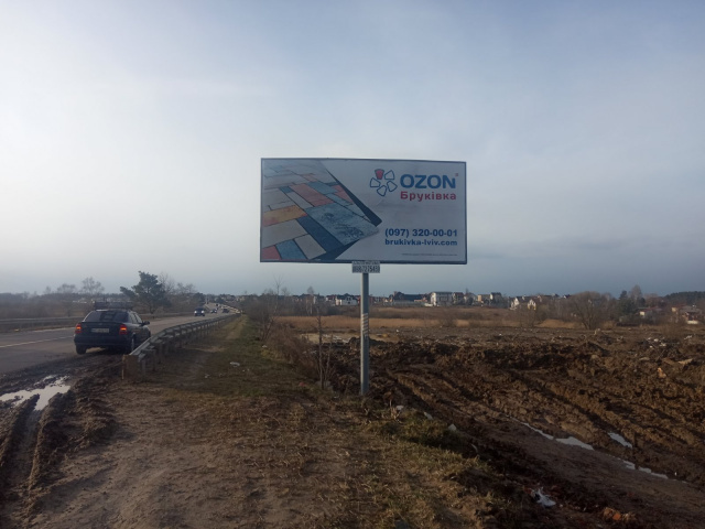 Щит 6x3,  М-10 Західний обхід в сторону ТЦ "Три слони" , с. Рудно