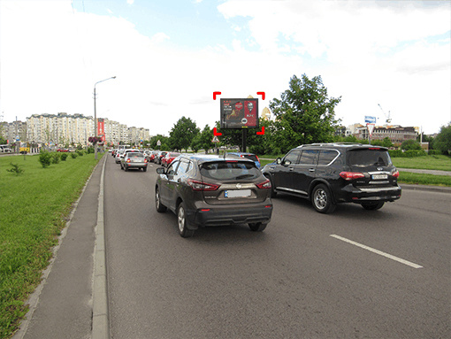 Скролл 2.3x3.14,  пр. Черв. Калини (виїзд з ТК "Арсен", парна стор.),