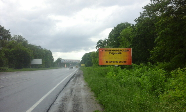 Щит 6x3,  Об'їзна дорога М-06, під'їзд до м.Львів, перед Дублянами АЗС Shell в'їзд у Львів