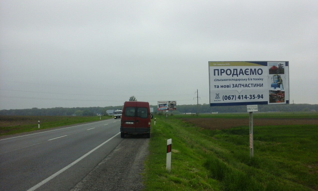Щит 6x3,  Траса М-06 Київ-Чоп, Об'їзна дорога з Києва перед Гамаліївкою, лівий