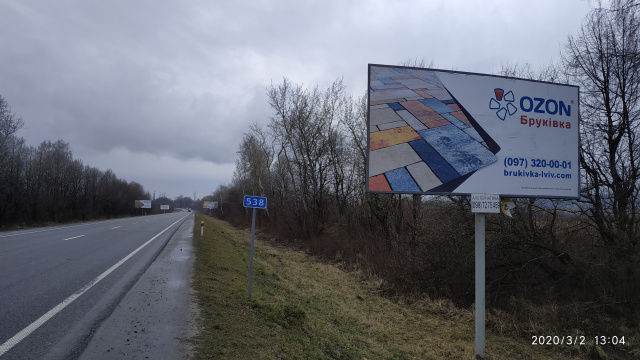 Щит 6x3,  Траса М-06 Київ-Чоп, с. Підбірці, правий