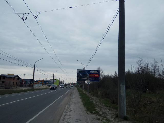 Щит 6x3,  в'їзд у Львів зі сторони Давидова, біля спецтехніки, Зелена вул.